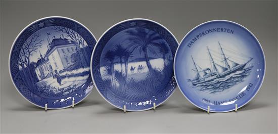 A quantity of Royal Copenhagen Christmas plates